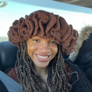 Crochet Ruffle Hat: Handmade