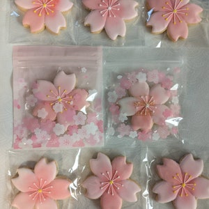 Sakura treat zip ‘Bags Only’, Pink Cherry Blossoms (2 designs available), 4 x 5 inches, each