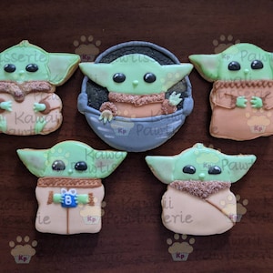 Grogu, The Child, Star Wars sugar cookies, dozen, customized your way