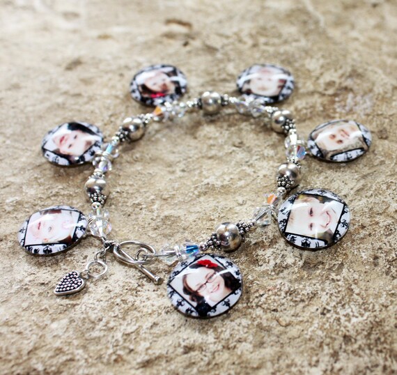 Items similar to Versailles DAMASK Bracelet Bubble Art PHOTO Jewelry