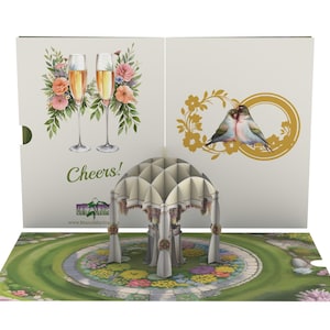¡Tarjeta de regalo emergente 3D de Union Wedding! ¡Celebra y felicita a la afortunada pareja con una tarjeta única que celebra la ceremonia y la ocasión!