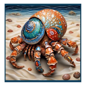 Fanciful Beasts- "Grußkarte ""Crabby""."