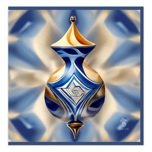 Dreidel - Tarjeta de felicitación - Saludos de Hanukkah