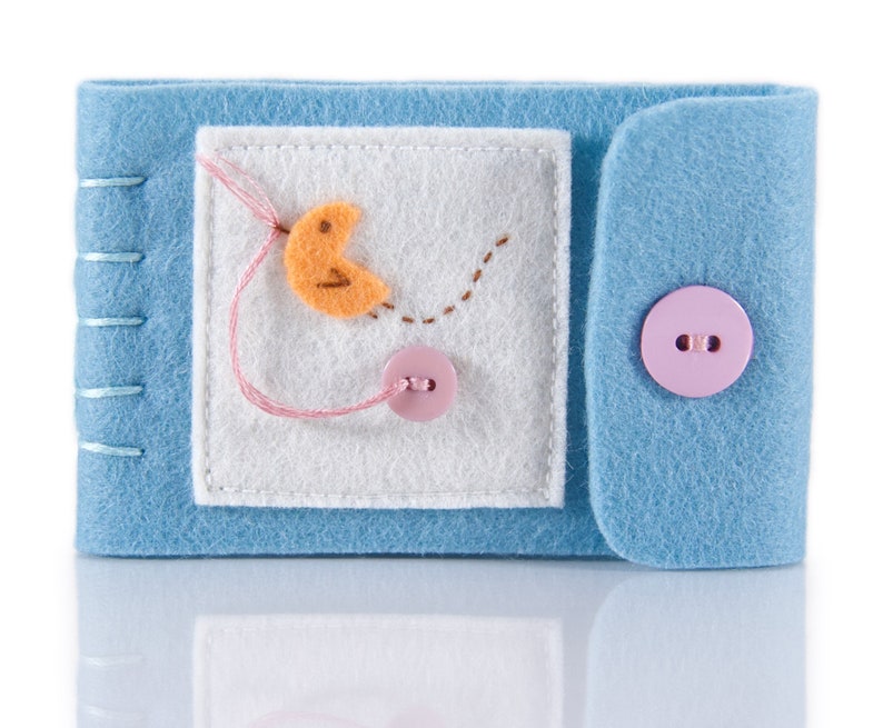 Small Felt Needle Book, Handmade For DIY Crafting, Project Pin Keeper and Needle Case, Travel Sewing Kit and Embroidery Thread Holder image 1