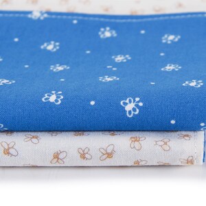 Butterfly Fabric Napkins, Set of 4, Blue Cotton Cloth Napkins, For Easy Family Dinners, Picnics and Lunchboxes, Eco Friendly and Washable Bild 5