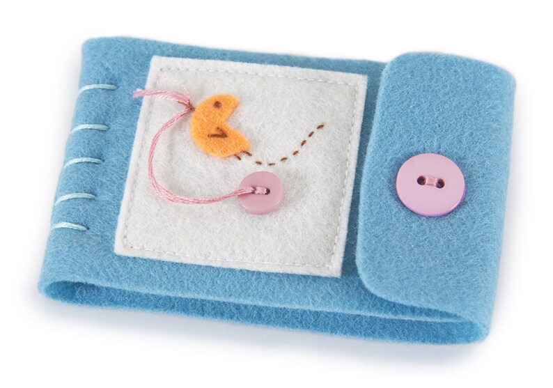 Small Felt Needle Book, Handmade For DIY Crafting, Project Pin Keeper and Needle Case, Travel Sewing Kit and Embroidery Thread Holder image 2