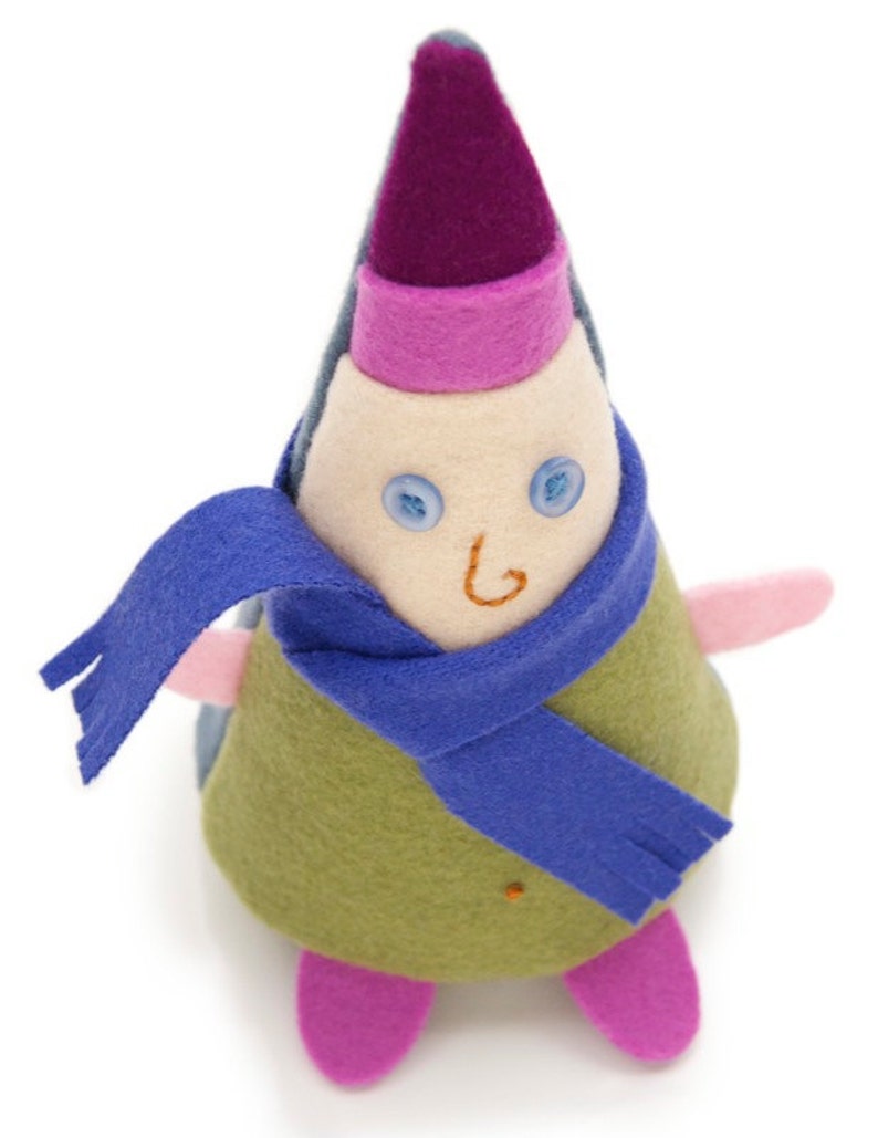 Small Elf Plush Wool Felt Gnome Plush Garden Gnome Little | Etsy