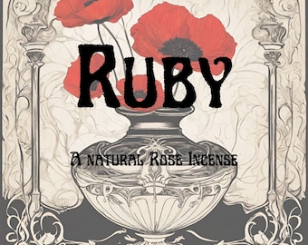Ruby ~ Rose Natural Incense ~ Kyphi ~ Neri Koh ~ Rose Incense ~ Warming Incense ~ Botanical Incense