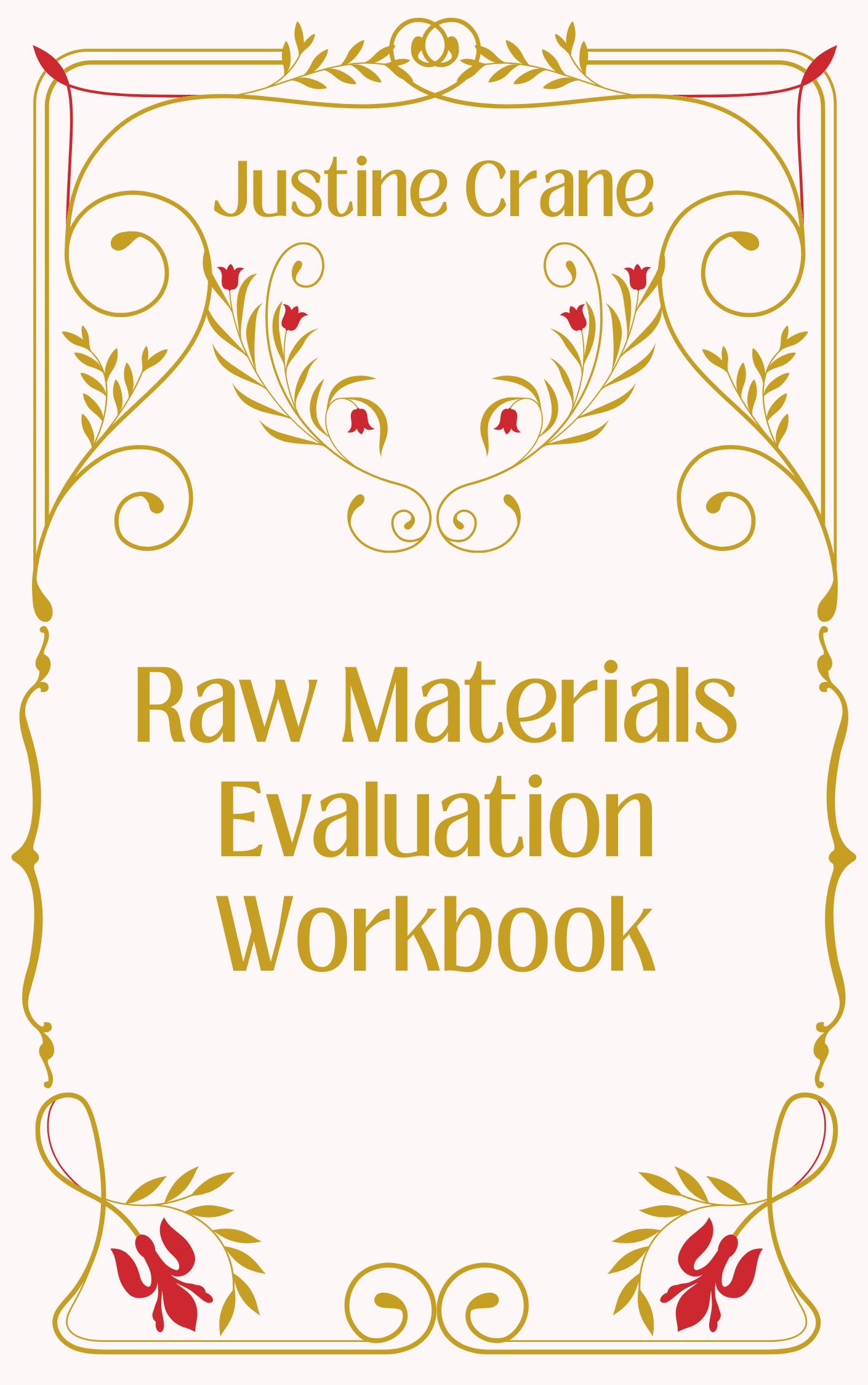 Raw Material Evaluation Workbook Digital File PDF - Etsy