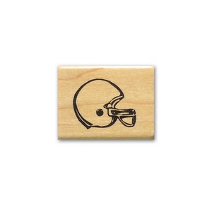 American Football Player Rubber Stamp H31305 Wood Mounted