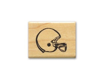 Football Helmet mounted rubber stamp - American sports, men, Sweet Grass Stamps #14