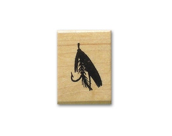 Fishing Fly Mounted Rubber Stamp - Sweet Grass Stamps #14