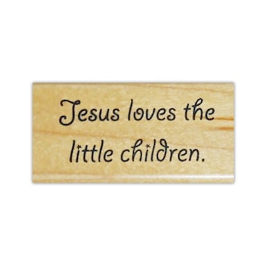 Jesus liebt die kleinen Kinder Stempel aufgezogen - Religiös - Sonntagsschule - cm #6