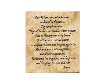 Lord's Prayer Mounted Rubber Stamp - Religious - Christian bible verse - Sweet Grass Stamps #16