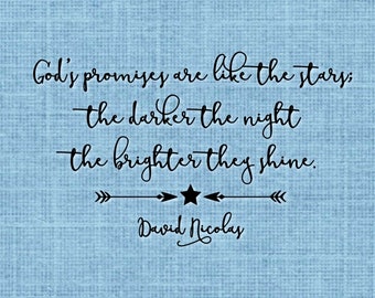 God's promises are like the stars... UNMOUNTED Rubber Stamp - Religious Encouragement #27
