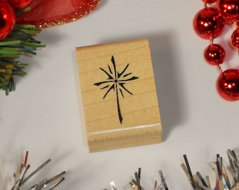 Stempel mit Stern - Religiöser Weihnachtsstern von Bethlehem - Weihnachten #26-vertikal