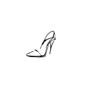 Shoe Sketch UNMOUNTED Rubber Stamp - Ladies Pump - High Heels - Fashion #5