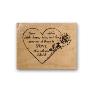 1 Korinther 13,13 befestigt Stempel - Glaube, Hoffnung und Liebe Christlicher Bibelvers - Schrift - Valentinstag -CMS #3