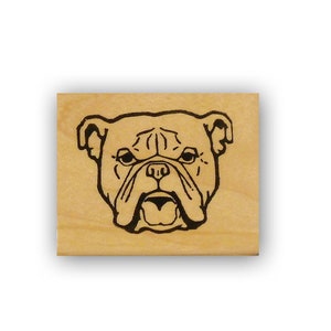 Inglés Bulldog Cara grande, sello de goma montado, militar, mascota de marines, Sellos de Montaña Loco #4