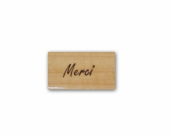 Merci Stamp Custom Stamp Thank You Wedding Stamp Personalized Stamps STHAN301 - S.3 Merci Rubber Stamp Favor Stamp Thank You Stamp