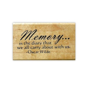 La mémoire, c'est... le journal intime - Citation d'Oscar Wilde - Carte sentiment - Souvenirs, deuil, deuil, #15