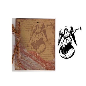 Sello de goma sin montar de ángel grande - Navidad - Paz en la Tierra - Sweet Grass Stamps #7