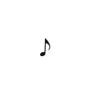 Music Note unmounted rubber stamp, musical, achtste noot, trilling, Sweet Grass Stamps No.2