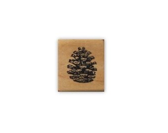 Mini Pinecone Rubber Stamp