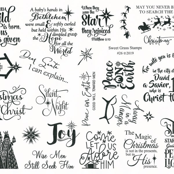 Santa Rubber Stamp Etsy