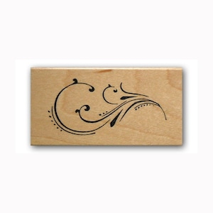fancy Flourish Mounted rubber stamp, filigree, decorative element  #23