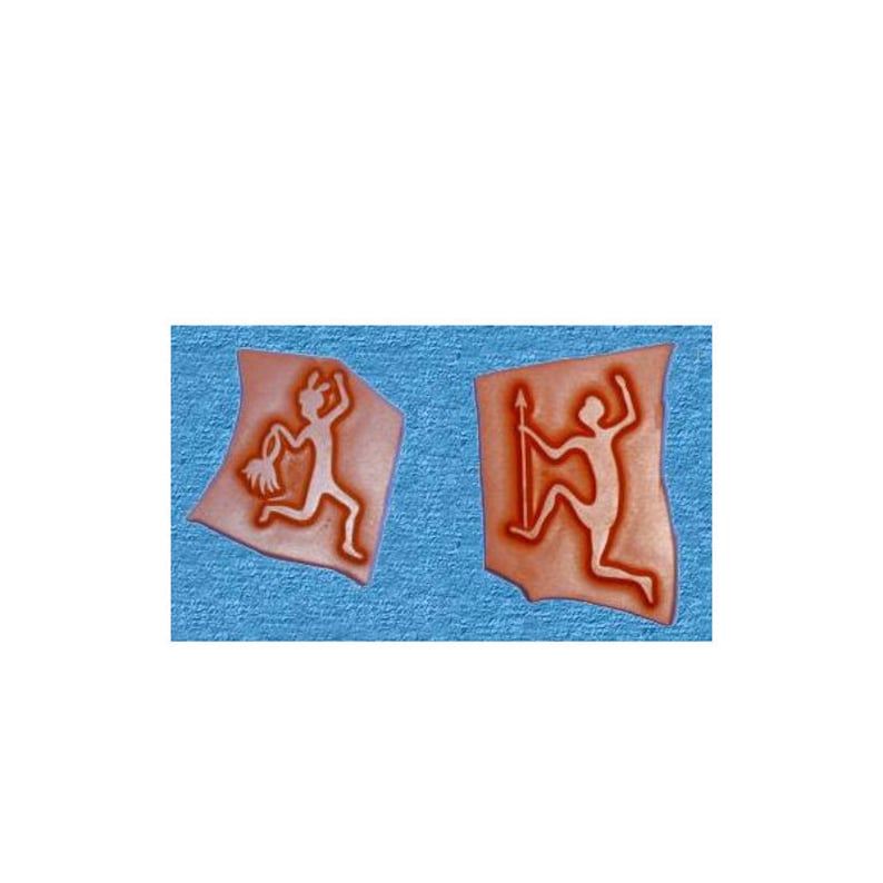 ethnic Sweet Grass Stamps No.17 TRIBAL Dancer /& Hunter UNMOUNTED rubber stamp set Africa