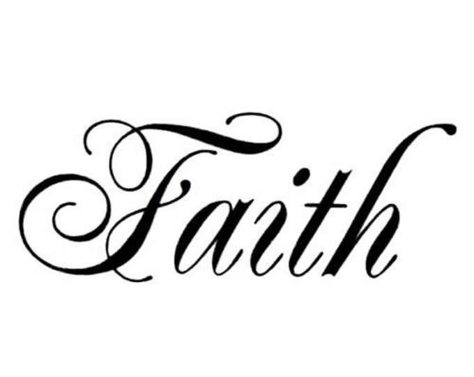 Faith UNMOUNTED Rubber Stamp, Christian, Religious 22 Etsy