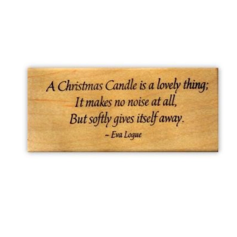 CHRISTMAS CANDLE wood mounted rubber stamp #19