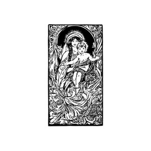 Sello de goma DESMONTADO de la Virgen y el Niño - Navidad religiosa - Católica #13