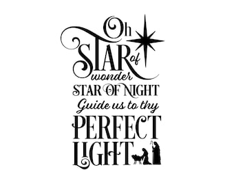 Star of Wonder Christmas Carol UNMOUNTED Rubber Stamp - Religious #26