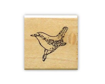 Wren Mounted Rubber Stamp, Bird #9