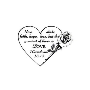 1 Korinther 13,13 UNMOUNTED Stempel - Glaube, Hoffnung und Liebe Christlicher Bibelvers, Schriftstelle, Valentinstag, Jahrestag, Hochzeit - Themes #3