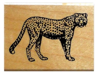 Cheetah Mounted Rubber Stamp #17