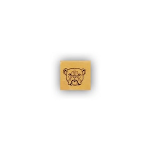 Inglés Bulldog Face pequeño, sello de goma montado, militar, masajista, USMC Crazy Mountain Stamps #4