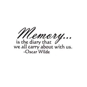 La mémoire est le journal que nous emportons tous avec nous Tampon en caoutchouc non monté, citation d’Oscar Wilde, souvenirs, Timbres de foin d’odeur No.15