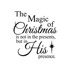 Magia del Natale - La sua presenza, timbro di gomma SMONTATO - Natale religioso n. 26