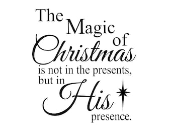 Magic of Christmas - His presence,  UNMOUNTED Rubber Stamp - Religious Christmas #26