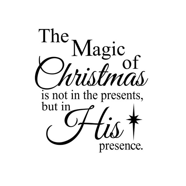 Magic of Christmas - His presence,  UNMOUNTED Rubber Stamp - Religious Christmas #26