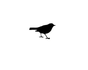 Tiny Bird Silhouette Rubber Stamp Unmounted - Bird Journal Stamp - Scene Building, Accent, Gift Tag Stamp - Sweet Grass Stamps #9