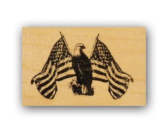 Rubberstempel patriottische adelaar, USA PROUD, USAF, militair, steun onze troepen, leger, mariniers, marine, marine, Crazy Mountain Stamps #4