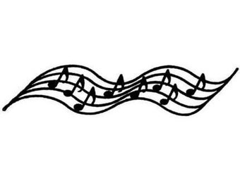 Music Staff UNMOUNTED Rubber Stamp - Music Notes #2