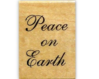 Sello de goma montado Paz en la Tierra, sentimiento navideño n.° 7