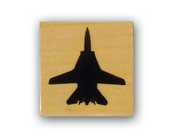 F14 Kampfjet Silhouette Stempel #4 mit montiertem Stempel