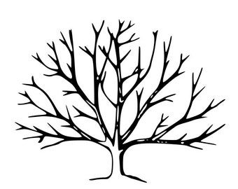 Bare Winter Tree UNMOUNTED rubber stamp, nature, scene building, Halloween, Autumn #24