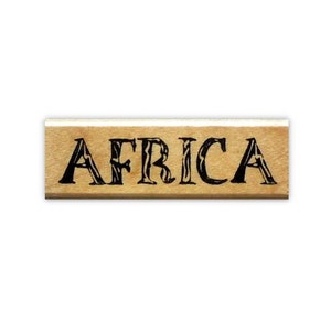 Timbro di gomma con parola montata AFRICA n. 17